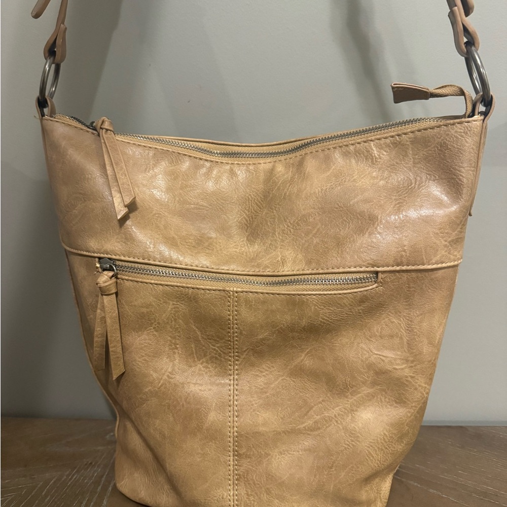 Tan Leather Shoulder Bag
